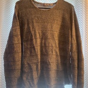 Beige and gray knit sweater size XL